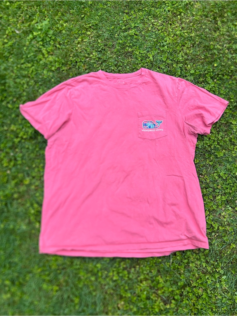Vineyard Vines Pink Short Sleeve Pocket Tee
